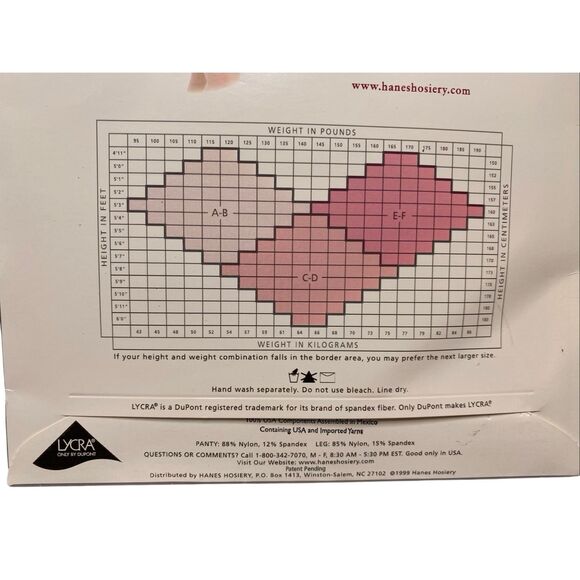 Hanes Silk Reflections Signature Pantyhose Off Black Size EF Control Top Formal - Picture 3 of 4